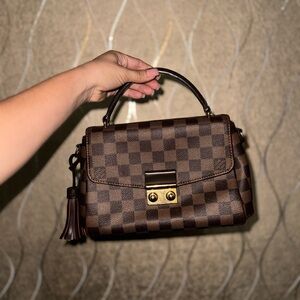 Louis Vuitton Damier Ebene Canvas Croisette Bag